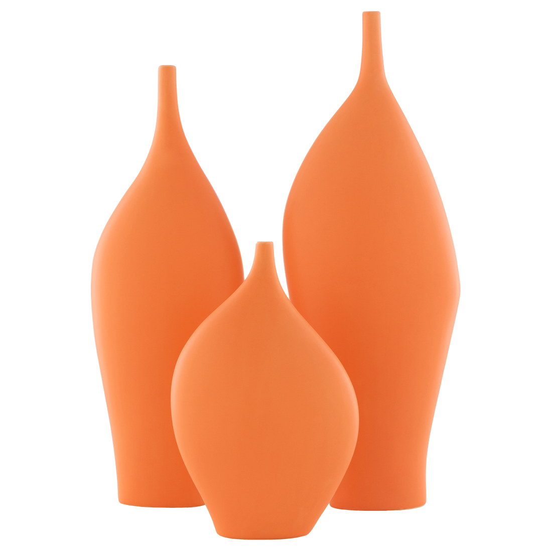 Neo Orange Ceramic Vase Set