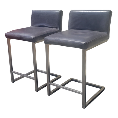 Room and Board Lira Leather Counter Stool Set of 2